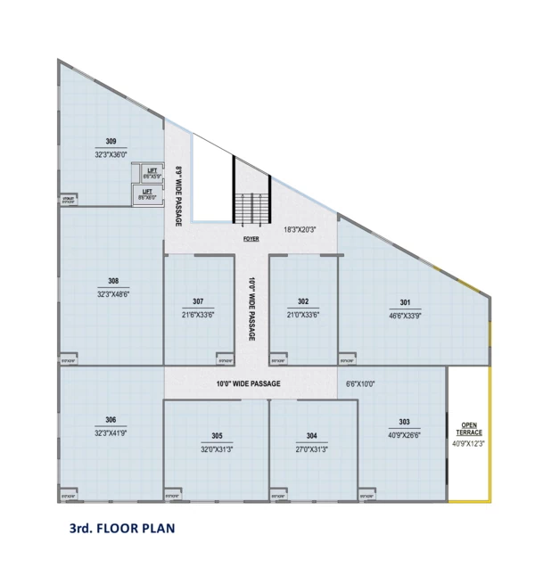 Third Floor Plan Shed Block A